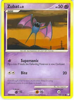 2x (pok-MT-108) Zubat (C) Pokemon D&P Mysterious Treasures Card # 108 - Image 1