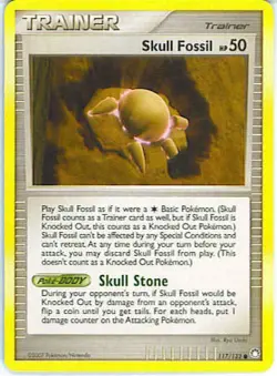 2x (pok-MT-117) Skull Fossil (C) Pokemon D&P Mysterious Treasures Card # 117 - Image 1