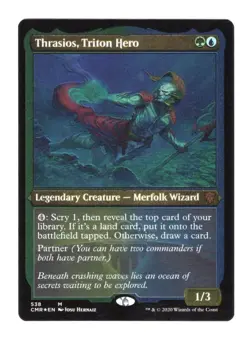 MTG English Thrasios, Triton Hero (Foil Etched) NM Foil Commander Legends - Image 1