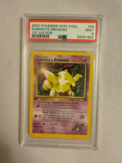 2000 Pokemon - 1st Edition Sabrina’s Drowzee - Gym Challenge 95/132 - PSA 9 Mint - Image 1