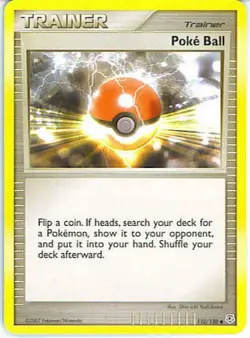 2x (pok-DP-110) Poke Ball (U) Pokemon Diamond & Pearl Base Set Card # 110 - Image 1