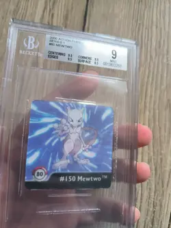 MEWTWO 1999 Pokemon Action Flipz Series 1 Artbox #80 #150 BGS 9 Mint - Image 2