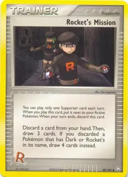 2x (pok-TRR-088) Rocket's Mission (U) Pokemon EX Team Rocket Returns Card # 88 - Image 1