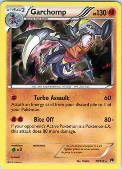 Garchomp 70/122 - Pokemon TCG XY-BREAKpoint - Holo Rare (NM) - Image 1