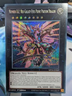YuGiOh! Number C62: Galaxy-Eyes Prime Photon Dragon MP24-EN06 Secret Rare 1st Ed - Image 1