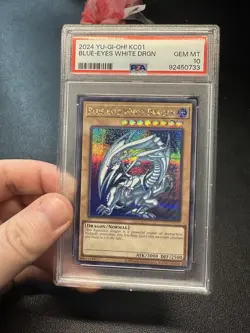 2024 KC01 Blue-Eyes White Dragon Secret Rare Yu-Gi-Oh! Card PSA 10 - Image 1