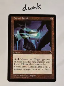 Cursed Scroll Tempest TMP MTG Magic the Gathering 1st Edition Reserved List - Image 1