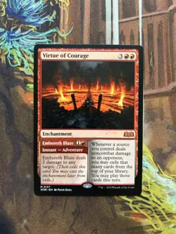 Virtue of Courage NM Wilds of Eldraine MTG - Image 1