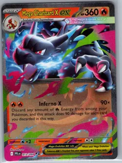 Mega Charizard X ex - 013/094 ME02: Phantasmal Flames - Pokemon Card - NM - Image 1