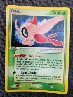 Pokemon Celebi Gold Star 100/100 EX Crystal Guardians - Light Play - Image 1