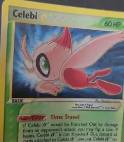 Pokemon Celebi Gold Star 100/100 EX Crystal Guardians - Light Play - Image 2