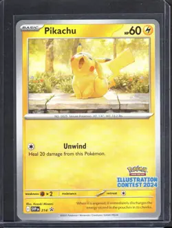 Pikachu #214 Black Star Promo Illustration Contest 2024 Pokemon TCG NM/M - Image 1