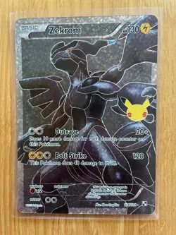 Pokemon TCG Zekrom 114/114 Celebrations 25th Anniversary Full Art - Image 1