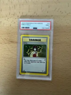 Erika Holo English Gym Heroes 16/132 PSA 9 Pokemon Card Mint - Image 1