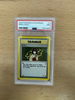 Erika Holo English Gym Heroes 16/132 PSA 9 Pokemon Card Mint - Image 2