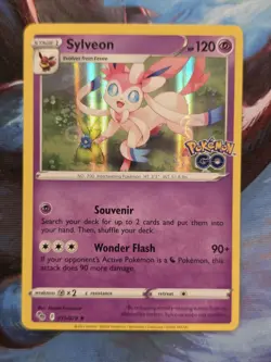 Sylveon 035/078 SW&SH Pokemon GO Holo Rare Pokemon Card - Image 1