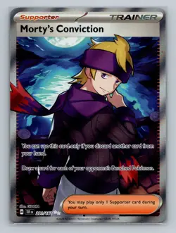 Pokemon SV05: Temporal Forces #201/162 Morty's Conviction Ultra Rare - Image 1
