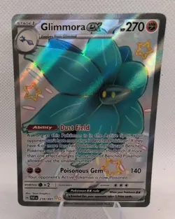 Glimmora ex 218/091 Shiny Holo Rare Full Art Paldean Fates Pokemon TCG - Image 1
