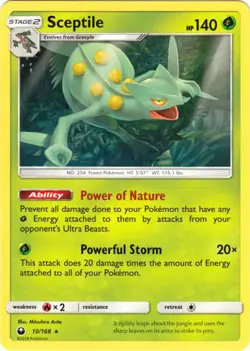 2x (SM07-010) Sceptile Rare Pokemon Celestial Storm Card # 10 - Image 1