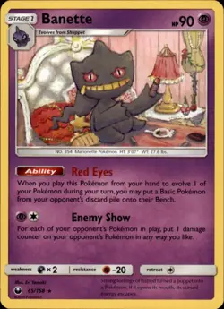 2x (SM07-065) Banette Rare Pokemon Celestial Storm Card # 65 - Image 1