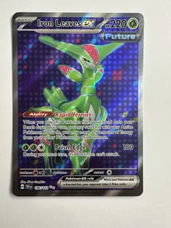Iron Leaves EX 186/162 Near Mint Ultra Rare Holofoil Temporal Forces Pokemon - Image 1