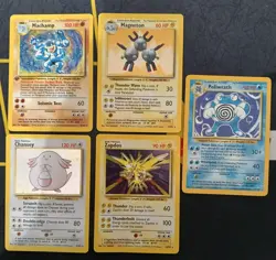 Pokemon TCG Base Set Holo Rare Card Lot Wizards of the Coast 1999 (5 Cards) - Image 1