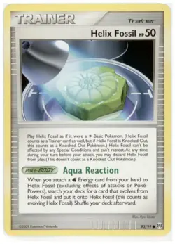 2x (pok-PLAR-093) Helix Fossil HP50 (C) Pokemon Arceus Card # 93 - Image 1