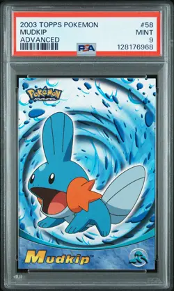 2003 TOPPS POKEMON ADVANCED #58 MUDKIP PSA 9 - Image 1