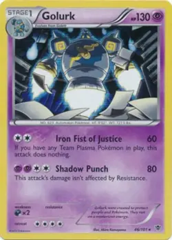 2x (BW10-046) Golurk (Holofoil Rare) Pokemon B&W Plasma Blast Card # 46 - Image 1