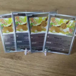 LOT of 4 FOIL Evee Twilight Masquerade Special Promo 129/SV-P Pokemon Indonesia - Image 1