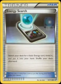 2x (BW1-093) Energy Search (C) Pokemon B&W Base Set Card # 93 - Image 1