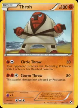 2x (BW1-061) Throh Rare Pokemon B&W Base Set Card # 61 - Image 1