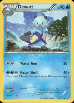 2x (BW1-029) Dewott (U) Pokemon B&W Base Set Card # 29 - Image 1