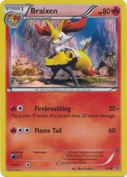 (XY KALOS-009) (Foil) Braixen (U) Pokemon XY Kalos Series Card # 9 - Image 1