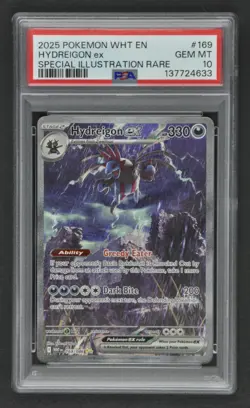 2025 Pokemon WHT EN ~ HYDREIGON EX Special Illustration Rare ~ PSA 10 ~ #169/086 - Image 1
