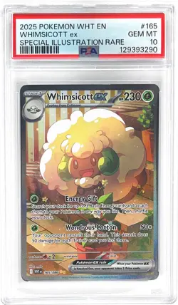 2025 Pokemon WHT EN Whimsicott EX #165/086 SIR PSA 10 GEM MT - Image 1