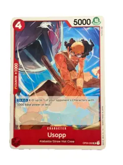 New: One Piece CCG Usopp OP04-003 Kingdoms of Intrigue Regular Uncommon - Image 1