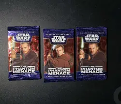 2004 Star Wars The Phantom Menace 3 Trading Card Booster Packs New - Image 2