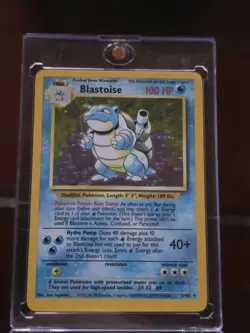 1999 Blastoise Holo Rare Pokemon Card TCG 2/102 Base Set - Image 1