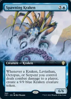MTG English Spawning Kraken (Extended Art) NM Normal Commander 2021 Strixhaven - Image 1
