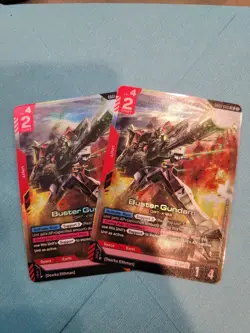 Mix lot Buster Gundam & others Newtype Rising Gundam Card Game TCG - NM LR Foil - Image 1