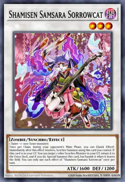 Shamisen Samsara Sorrowcat - DABL-EN044 Super Rare | Yu-Gi-Oh! Card - Image 1