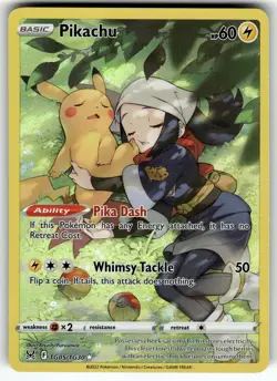 Pikachu TG05/TG30 SWSH11: Lost Origin Trainer Gallery NM Pokemon Card TCG - Image 1