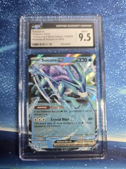 CGC 9.5 Mint+ Suicune Ex 010/034 Holo 2023 Pokemon Card Blastoise & Suicune Deck - Image 3