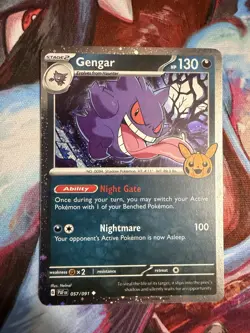 Gengar (Cosmos Holo) 057/091 Trick or Trade Card 2024 Holo NM - Image 1