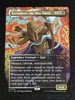 MTG Aetherdrift Ketramose, the New Dawn Borderless 0350 NM Mythic - Image 1