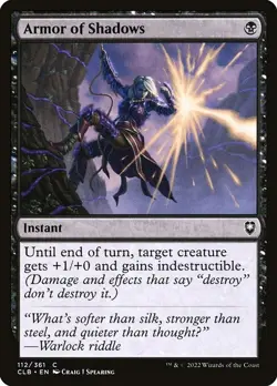 [MTG] Armor of Shadows (Foil) (112) (CLB) NM - Image 1