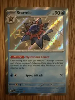 Starmie 119/091 Shiny Rare Holo - SV: Paldean Fates - Pokemon TCG NM - Image 1