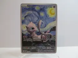 Pokemon Mew Starry Night Van Gogh Beautiful Moon ACG Star Fan Art NM X929 - Image 1