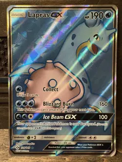 Pokemon TCG Lapras GX Full Art Ultra Rare Holo 139/149 Sun & Moon Base Set NM - Image 1